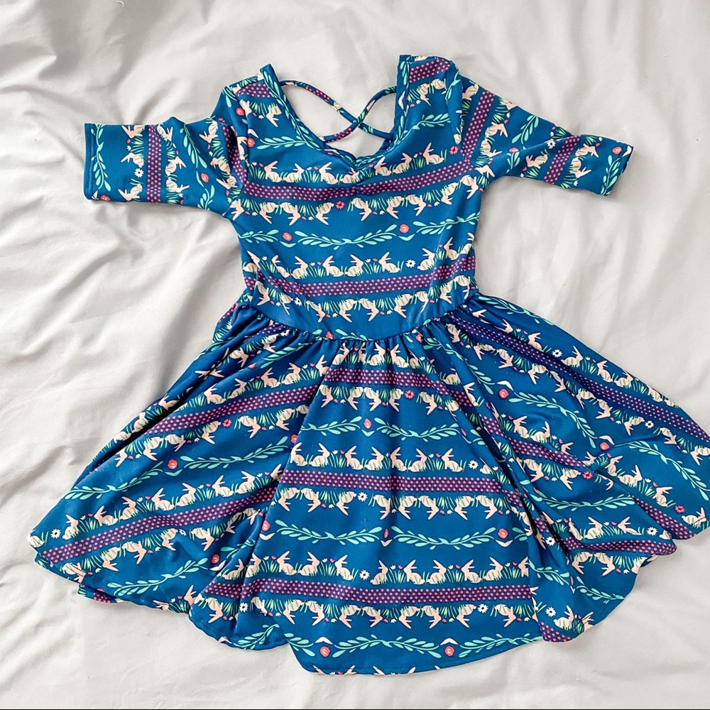 DotDotSmile/Lularoe Easter print dress 3/4
